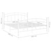 vidaXL Cadre de lit sans matelas blanc m&eacute;tal 180x200 cm