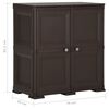 vidaXL Armoire en plastique 79x43x85,5 cm Design de bois Marron