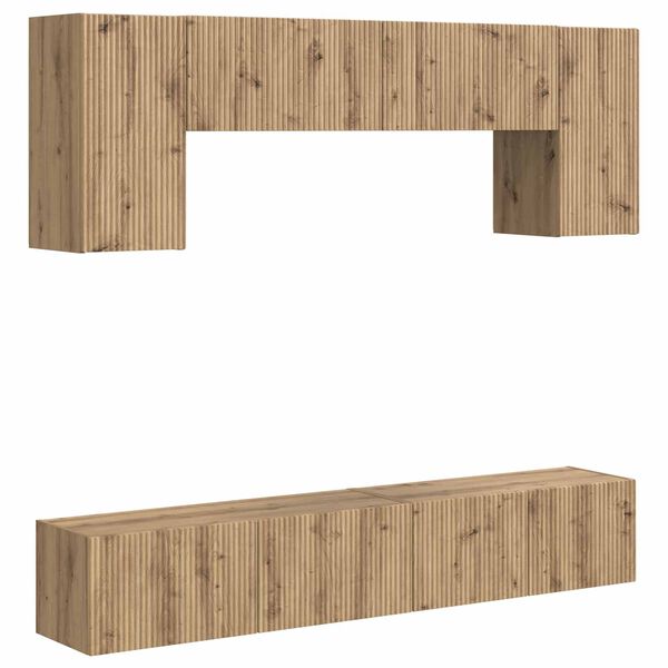 vidaXL Ensemble meuble TV 5 pcs Gris Sonoma Bois d'ing&eacute;nierie