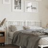 vidaXL T&ecirc;te de lit m&eacute;tal blanc 150 cm