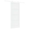 vidaXL Porte coulissante Blanc 83 x 202 cm Bois de pin massif