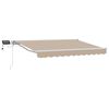 vidaXL Cadre de store manuel avec LEDs Beige et blanc 2,5 x 2 m