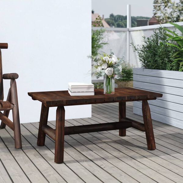 vidaXL Table basse 90x50x41 cm bois massif d'&eacute;pic&eacute;a