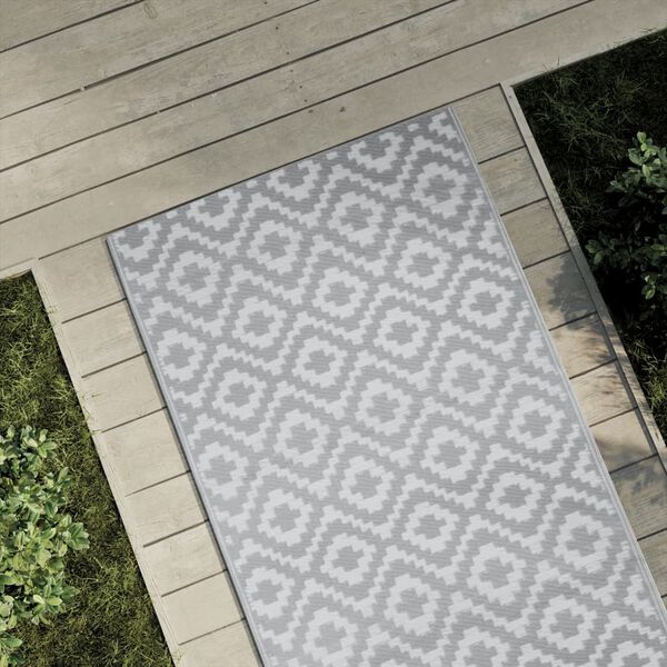 vidaXL Tapis d'ext&eacute;rieur ARAKIL gris 80 x 250 cm PP
