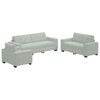 vidaXL Ensemble de Canap&eacute;s 3 pc Gris clair Velours