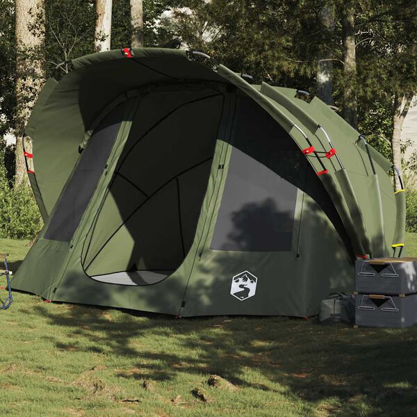 vidaXL Tente de p&ecirc;che 5 personnes vert olive imperm&eacute;able