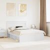 vidaXL Cadre de lit Blanc 140 x 190 cm Bois de pin massif