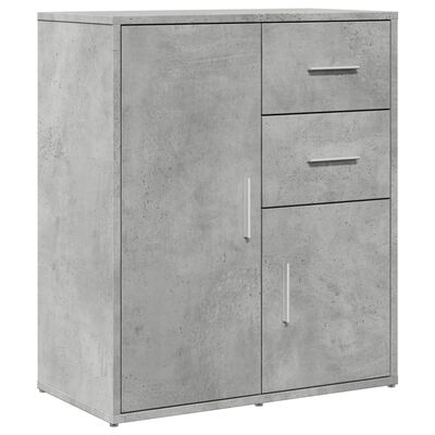 vidaXL Buffet gris béton 60x31x70 cm bois d'ingénierie