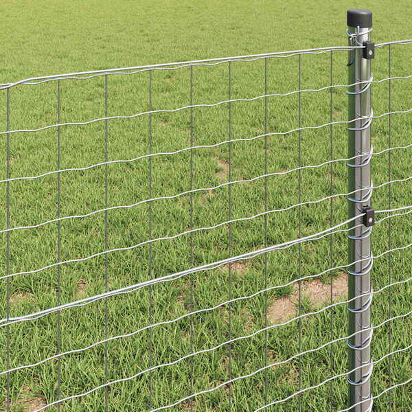 vidaXL Cl&ocirc;ture Euro 0,4 x 25 m Fer rev&ecirc;tu de PVC