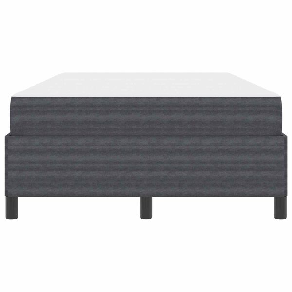 vidaXL Cadre de lit avec matelas Gris fonc&eacute; 120 x 200 cm tissu