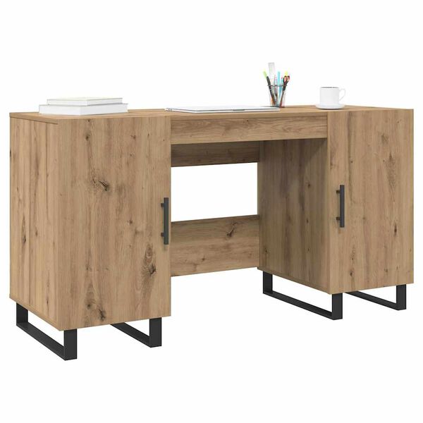 vidaXL Bureau ch&ecirc;ne artisanal 140 x 50 x 75 cm Bois d'ing&eacute;nierie