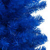 vidaXL Arbre de No&euml;l artificiel pr&eacute;-&eacute;clair&eacute; et boules bleu 120 cm PVC