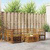 vidaXL Ensembles de canap&eacute;s 7 pcs Naturel Bois d'Acacia Massif