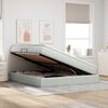 vidaXL Lit avec rangement et matelas Gris clair 180 x 200 cm Velours