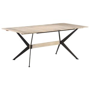 vidaXL Table &agrave; manger 180x90x76 cm Bois de manguier massif