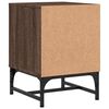 vidaXL Tables de chevet et portes vitr&eacute;es 2pcs ch&ecirc;ne marron 35x37x50cm