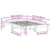 vidaXL Cadre de lit sans matelas blanc 135x190 cm bois de pin massif