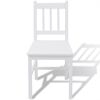 vidaXL Jeu de salle &agrave; manger 7 pcs Pin&egrave;de Blanc