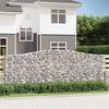 vidaXL Paniers &agrave; gabions arqu&eacute;s 2 pcs 400x50x140/160 cm Fer galvanis&eacute;