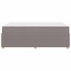 vidaXL Cadre de lit avec matelas Taupe 120 x 190 cm tissu