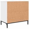 vidaXL Table de chevet avec tiroir Blanc brillant 63,5 x 36 x 61 cm