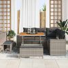 vidaXL Ensemble de canap&eacute; de jardin avec coussin 8 pcs Gris polyrotin