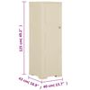vidaXL Armoire plastique 40x43x125 cm design de bois blanc angora