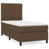 vidaXL Sommier &agrave; lattes de lit avec matelas Marron fonc&eacute; 90x190 cm