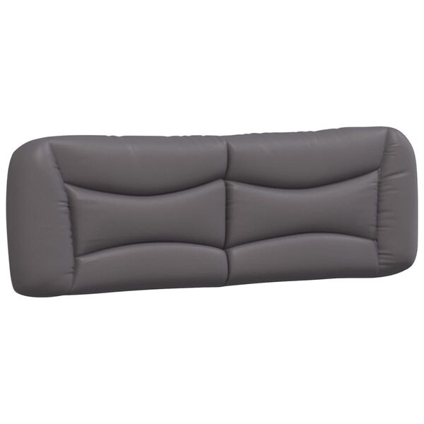 vidaXL Coussin de t&ecirc;te de lit Hvar gris 160 cm similicuir