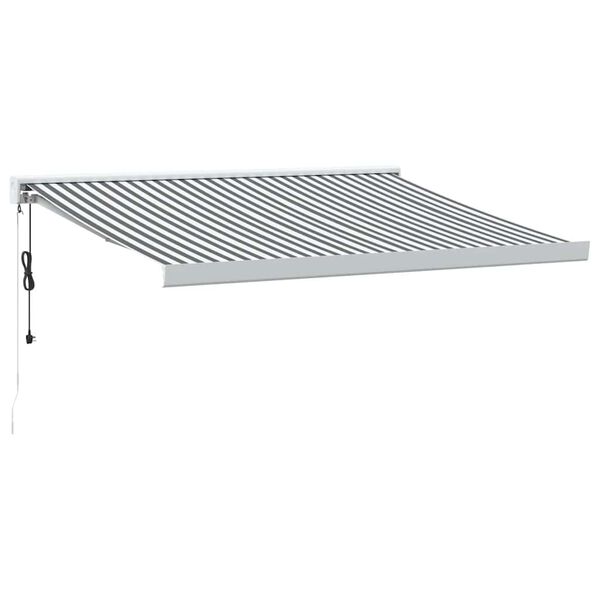 vidaXL Auvent r&eacute;tractable anthracite/blanc 3x2,5 m tissu et aluminium
