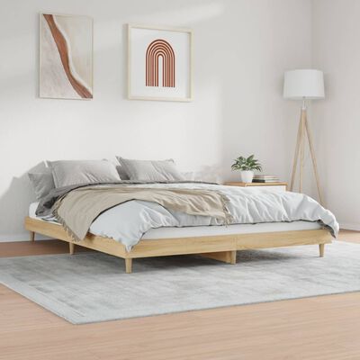 vidaXL Cadre de lit sans matelas chêne sonoma 180x200 cm