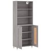 vidaXL Buffet haut Sonoma gris 69,5x34x180 cm Bois d'ing&eacute;nierie