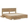 vidaXL Cadre de lit Ch&ecirc;ne artisanal 180 x 200 cm Bois d'ing&eacute;nierie