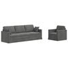 vidaXL Ensemble de Canap&eacute;s 2 pc Gris fonc&eacute; Velours