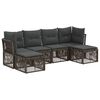 vidaXL Ensemble de canap&eacute; de jardin 6 pc Gris polyrotin