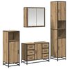 vidaXL Ensemble de mobilier de salle de bain 4 pcs Ch&ecirc;ne artisanal