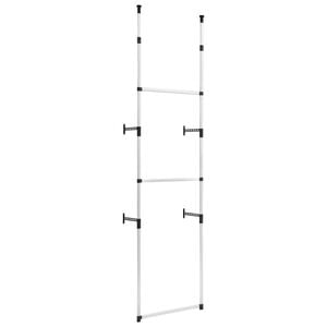 vidaXL Syst&egrave;me de garde-robe t&eacute;lescopique avec barres Aluminium