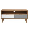 vidaXL Meuble TV MOLDE Marron 106x40x49 cm Bois de pin massif