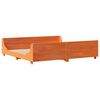 vidaXL Cadre de lit sans matelas cire marron 200x200cm bois pin massif