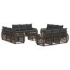 vidaXL Ensemble de canap&eacute; de jardin 13 pc Gris et Gris fonc&eacute; polyrotin