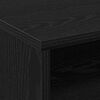 vidaXL Armoire avec &eacute;tag&egrave;re avec roue Ch&ecirc;ne noir 60 x 48 x 74,5 cm