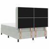 vidaXL Lit &agrave; ressorts avec matelas Gris clair 160 x 200 cm Velours