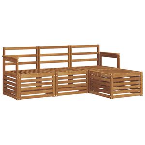 vidaXL Ensemble de canap&eacute;s d'ext&eacute;rieur 4 pc Naturel