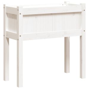 vidaXL Jardini&egrave;res avec pieds blanc 70x31x70 cm bois de pin massif