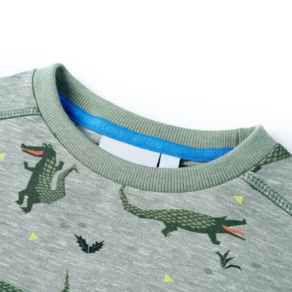 Sweatshirt pour enfants m&eacute;lange kaki clair 140