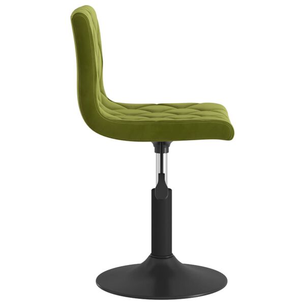 vidaXL Chaises pivotantes &agrave; manger lot de 4 vert clair velours
