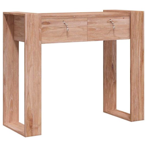 vidaXL Table console 90x35x75 cm Bois de teck solide
