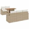 vidaXL Ensemble de canap&eacute; de jardin 6 pc Beige 100 x 55 x 73 cm
