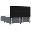 vidaXL Lit &agrave; ressorts avec matelas Gris fonc&eacute; 180 x 200 cm tissu