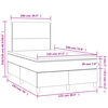 vidaXL Sommier &agrave; lattes de lit matelas LED blanc 120x190 cm similicuir